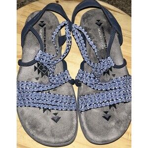 Skechers Women's Reggae Slim Stretch Appeal Strappy Sandals Blue Size 7